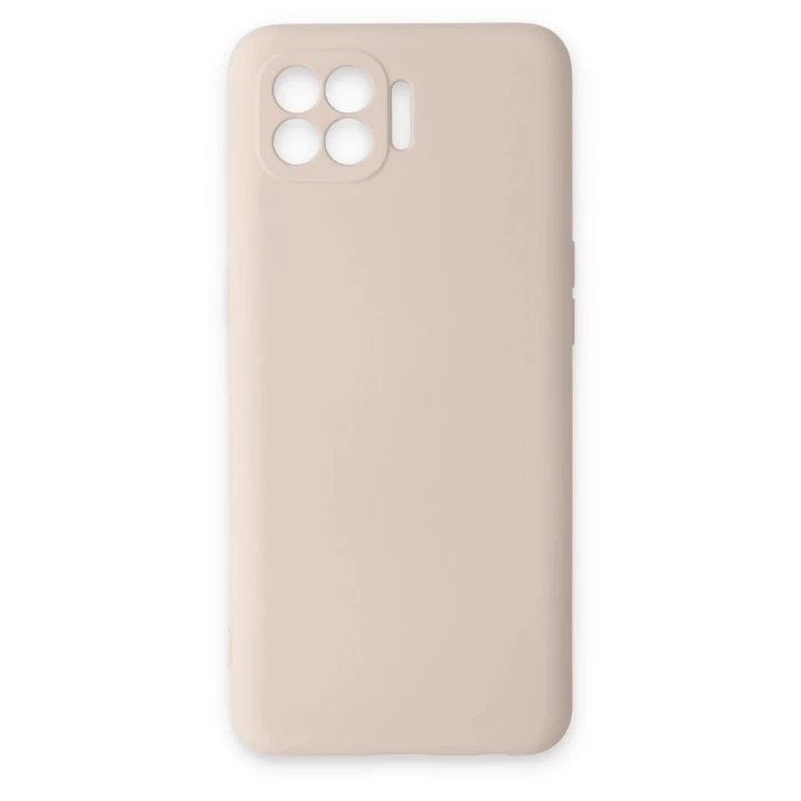 Oppo Reno 4 Lite Kılıf Nano içi Kadife Silikon - Pudra