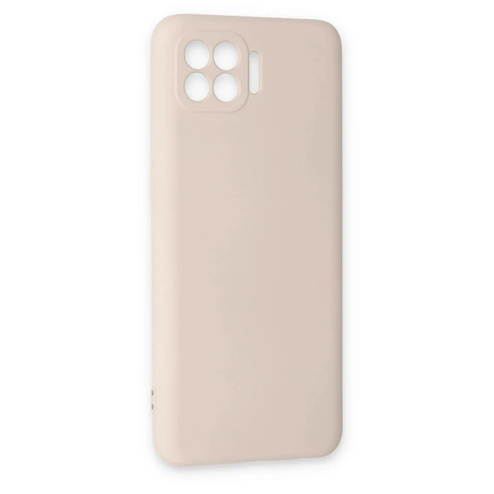 Oppo Reno 4 Lite Kılıf Nano içi Kadife Silikon - Pudra