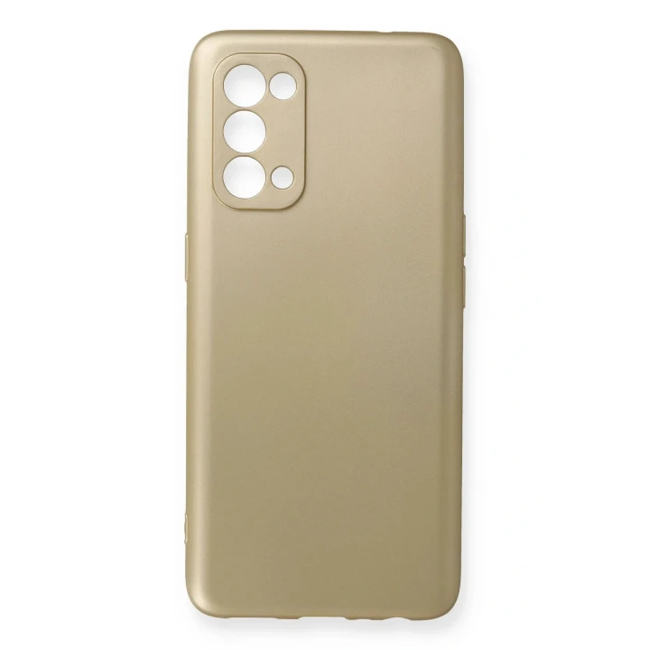 Oppo Reno 5 Kılıf First Silikon - Gold