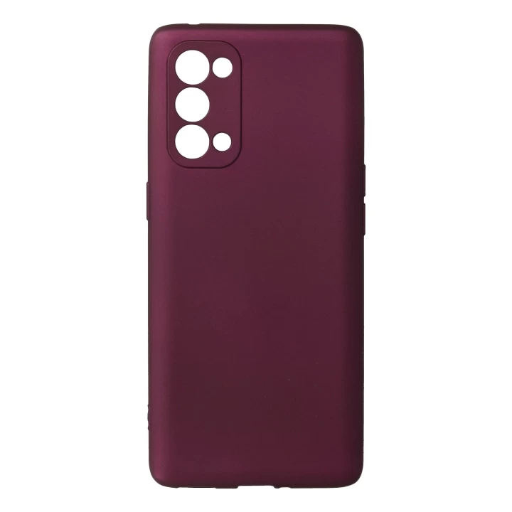 Oppo Reno 5 Kılıf First Silikon - Mürdüm