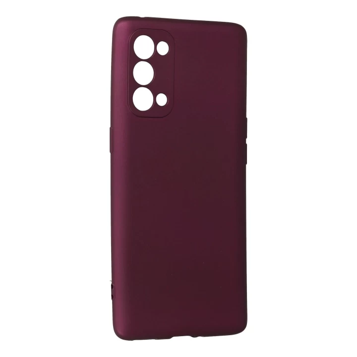 Oppo Reno 5 Kılıf First Silikon - Mürdüm