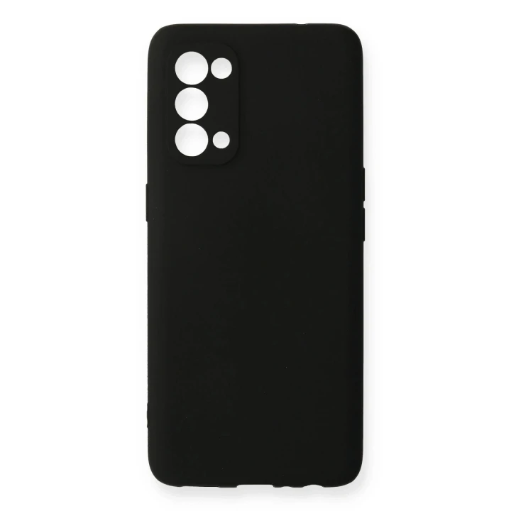 Oppo Reno 5 Kılıf First Silikon - Siyah