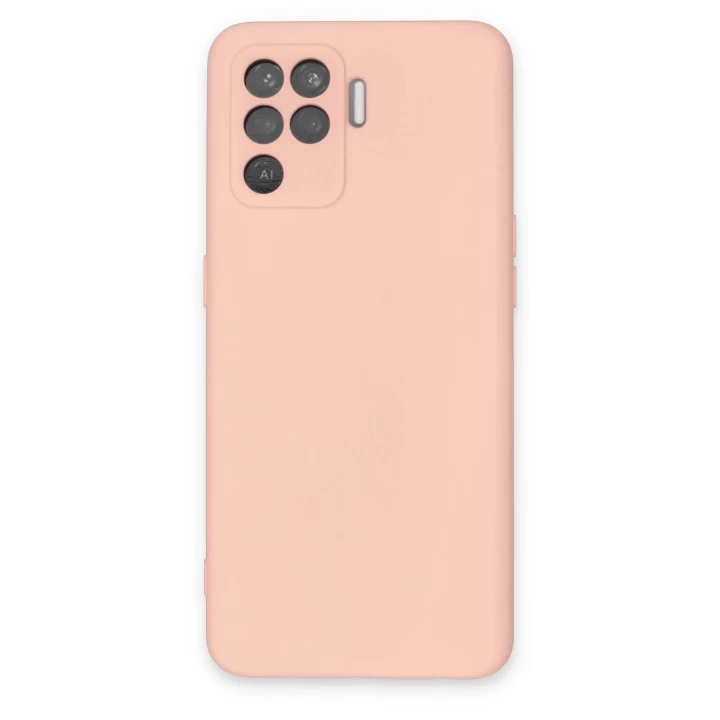 Oppo Reno 5 Lite Kılıf Nano içi Kadife Silikon - Pudra