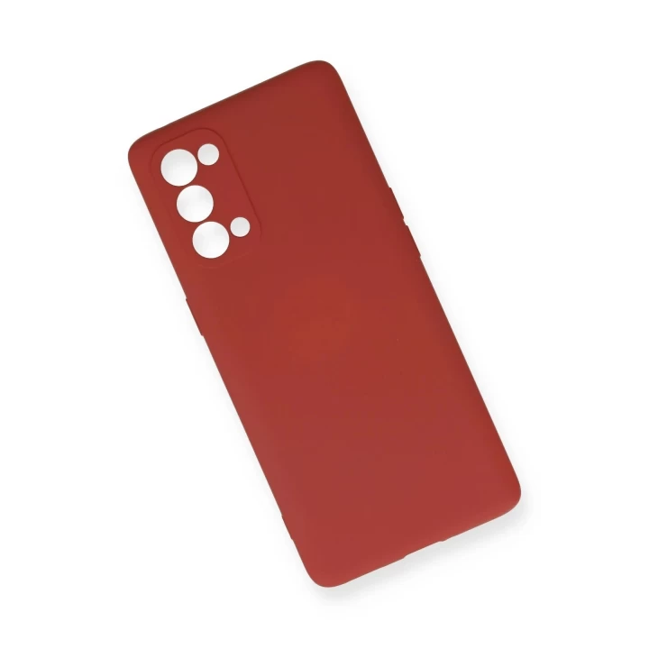 Oppo Reno 5 Pro Kılıf Nano içi Kadife Silikon - Kiremit