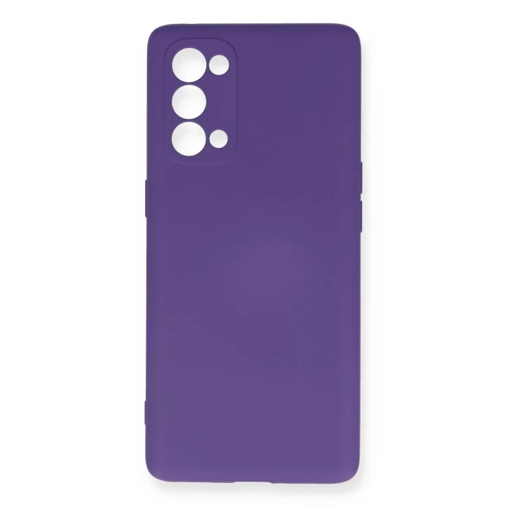 Oppo Reno 5 Pro Kılıf Nano içi Kadife Silikon - Mor