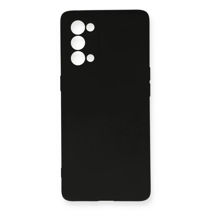 Oppo Reno 5 Pro Kılıf Nano içi Kadife Silikon - Siyah