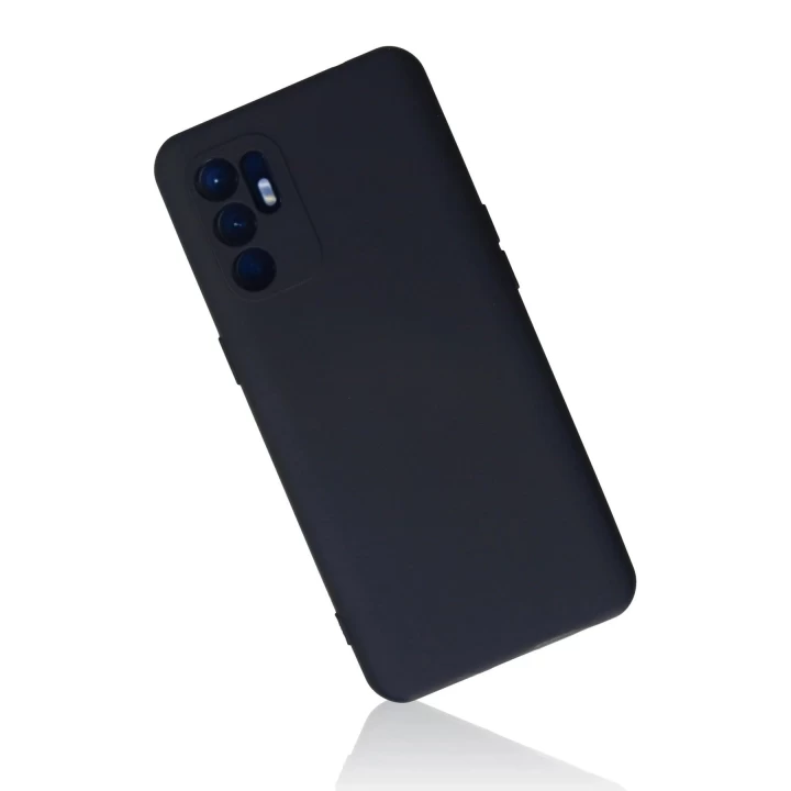 Oppo Reno 6 Kılıf Nano içi Kadife Silikon - Lacivert