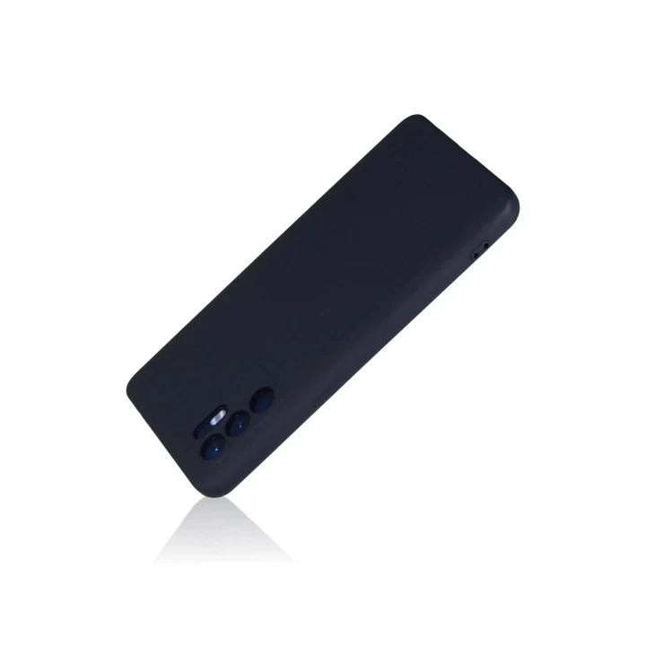 Oppo Reno 6 Kılıf Nano içi Kadife Silikon - Lacivert