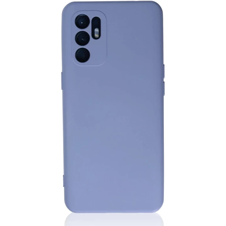 Oppo Reno 6 Kılıf Nano içi Kadife Silikon - Lila