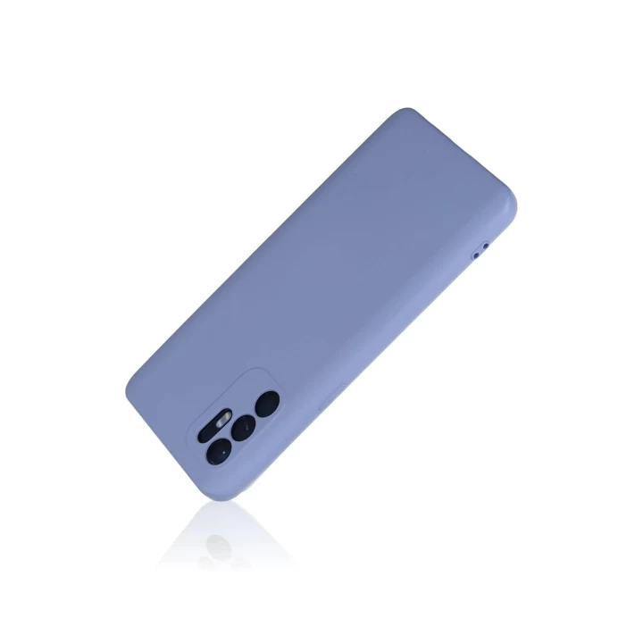 Oppo Reno 6 Kılıf Nano içi Kadife Silikon - Lila