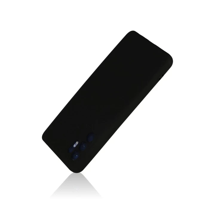 Oppo Reno 6 Kılıf Nano içi Kadife Silikon - Siyah