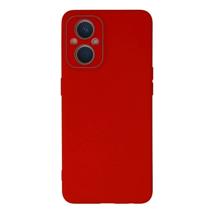 Oppo Reno 7 Lite Kılıf Lansman Glass Kapak - Kırmızı