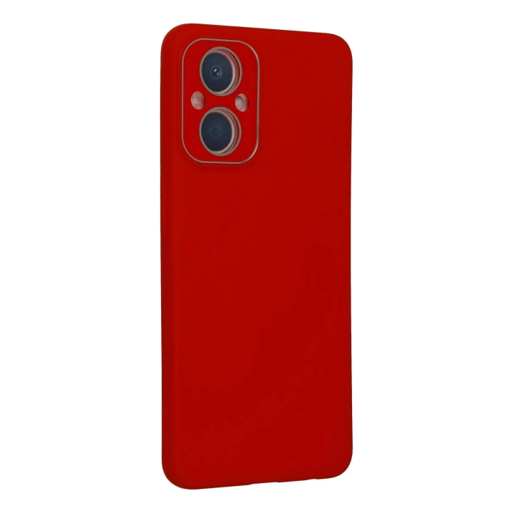 Oppo Reno 7 Lite Kılıf Lansman Glass Kapak - Kırmızı