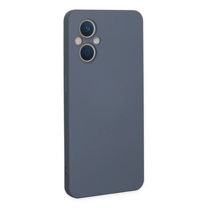 Oppo Reno 7 Lite Kılıf Nano içi Kadife Silikon - Gri