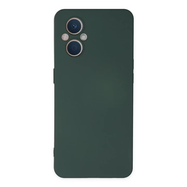 Oppo Reno 7 Lite Kılıf Nano içi Kadife Silikon - Koyu Yeşil