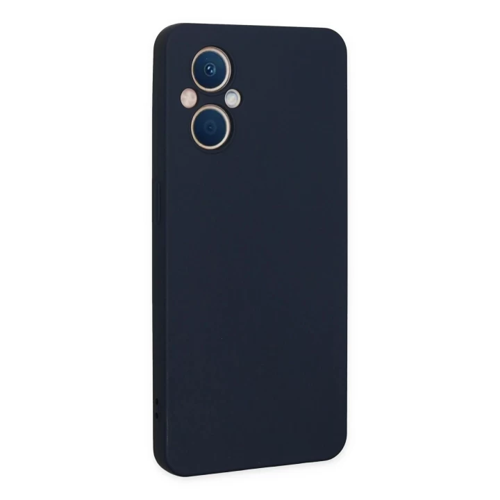 Oppo Reno 7 Lite Kılıf Nano içi Kadife Silikon - Lacivert