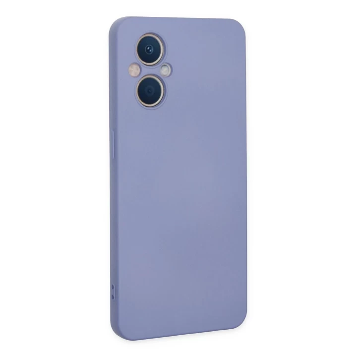 Oppo Reno 7 Lite Kılıf Nano içi Kadife Silikon - Lila