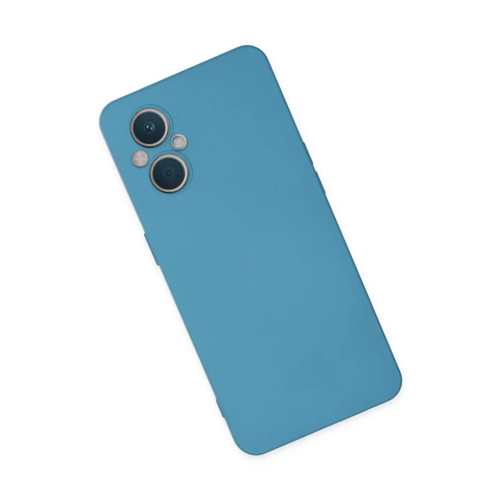 Oppo Reno 7 Lite Kılıf Nano içi Kadife Silikon - Mavi