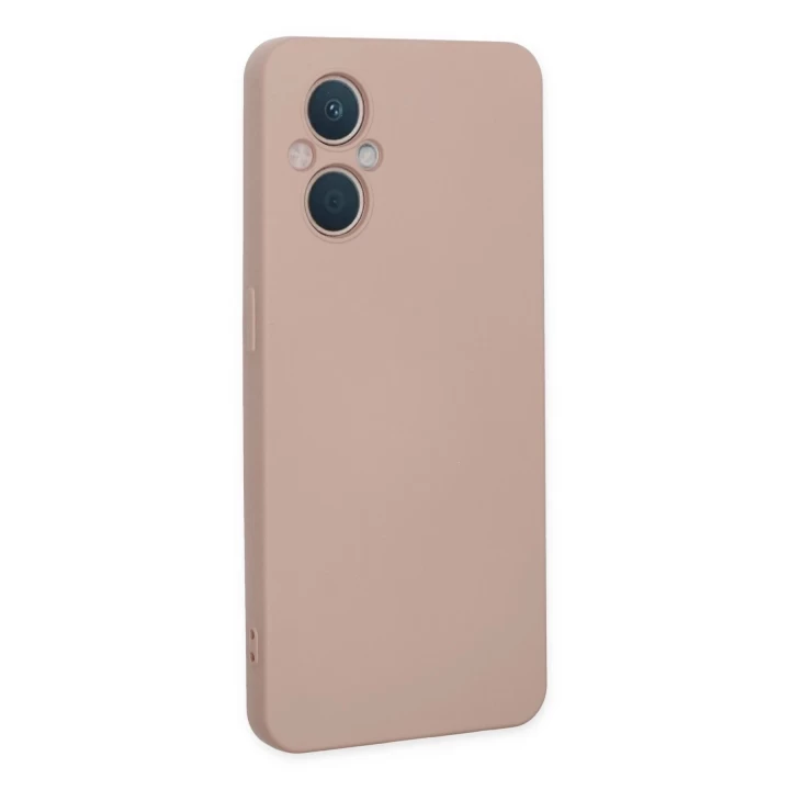 Oppo Reno 7 Lite Kılıf Nano içi Kadife Silikon - Pudra