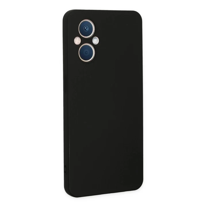 Oppo Reno 7 Lite Kılıf Nano içi Kadife Silikon - Siyah