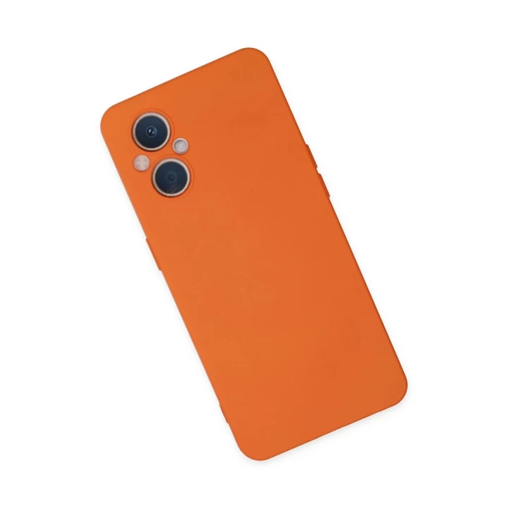 Oppo Reno 7 Lite Kılıf Nano içi Kadife Silikon - Turuncu