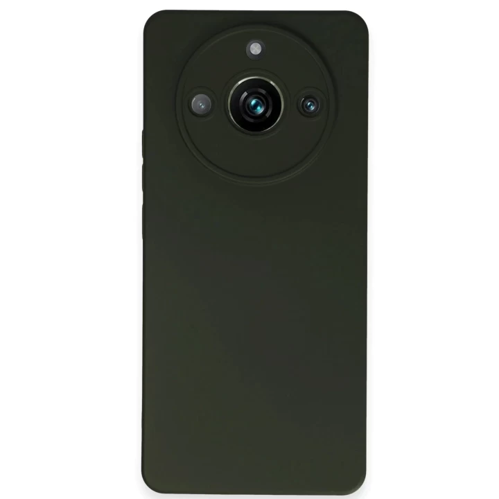Realme 11 Pro Kılıf Nano içi Kadife Silikon - Koyu Yeşil