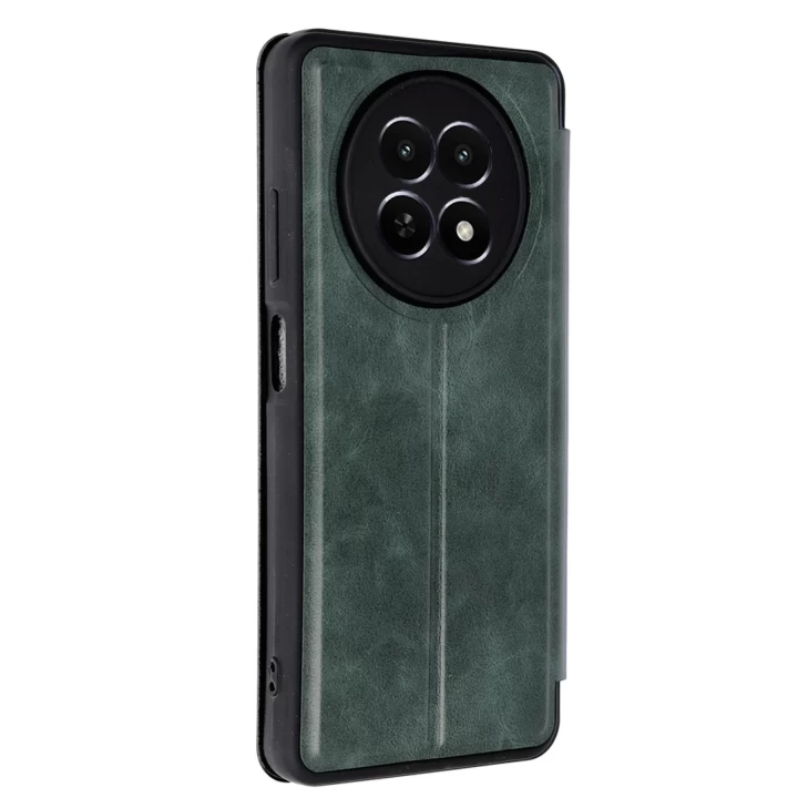 Realme 12 5G Kılıf Flip Cover - Koyu Yeşil