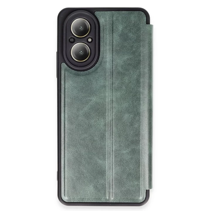 Realme 12 Lite Kılıf Flip Cover - Koyu Yeşil