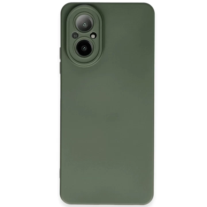 Realme 12 Lite Kılıf Nano içi Kadife Silikon - Koyu Yeşil