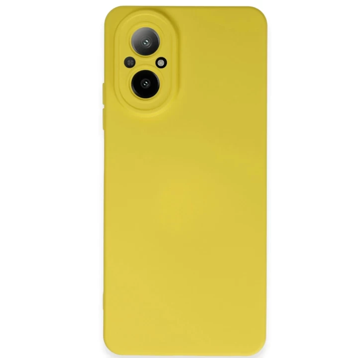 Realme 12 Lite Kılıf Nano içi Kadife Silikon - Sarı