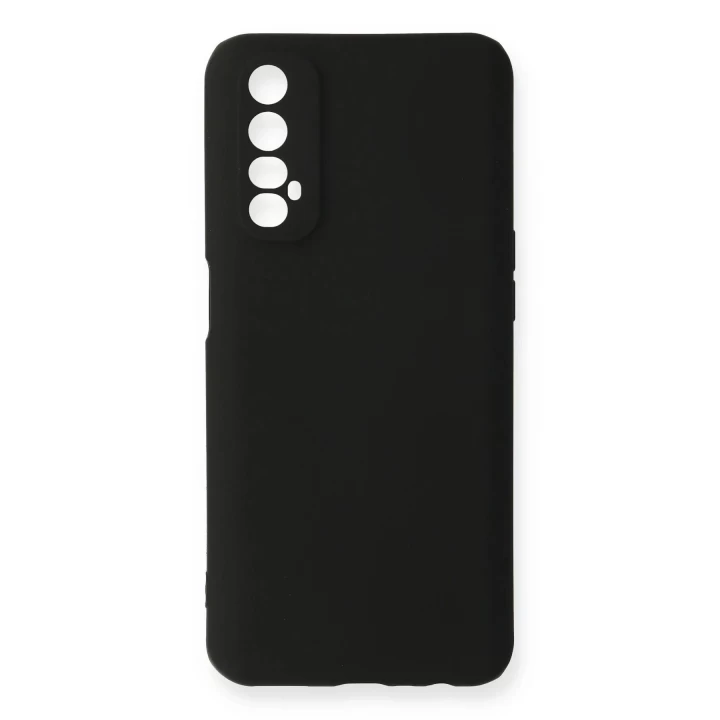 Realme 7 Kılıf First Silikon - Siyah