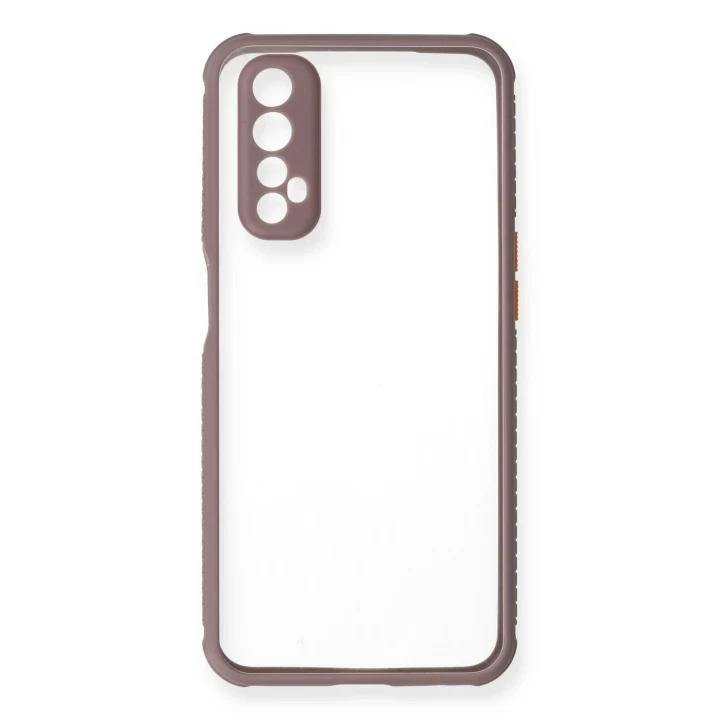 Realme 7 Kılıf Miami Şeffaf Silikon - Açık Mor