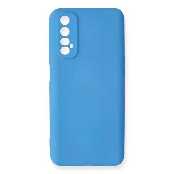 Realme 7 Kılıf Nano içi Kadife Silikon - Mavi