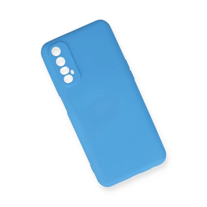 Realme 7 Kılıf Nano içi Kadife Silikon - Mavi