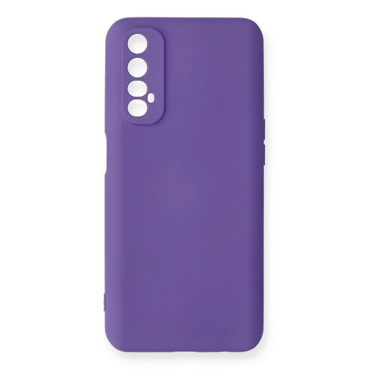 Realme 7 Kılıf Nano içi Kadife Silikon - Mor
