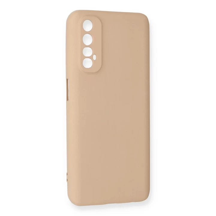 Realme 7 Kılıf Nano içi Kadife Silikon - Pudra