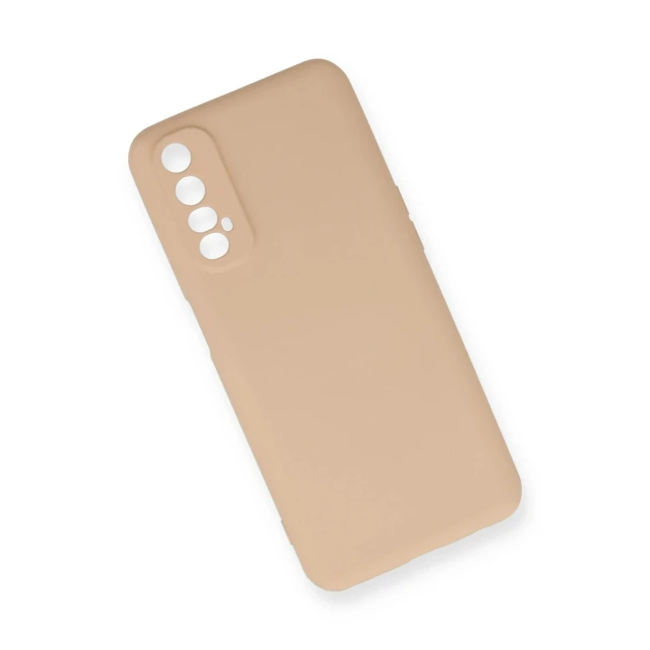 Realme 7 Kılıf Nano içi Kadife Silikon - Pudra