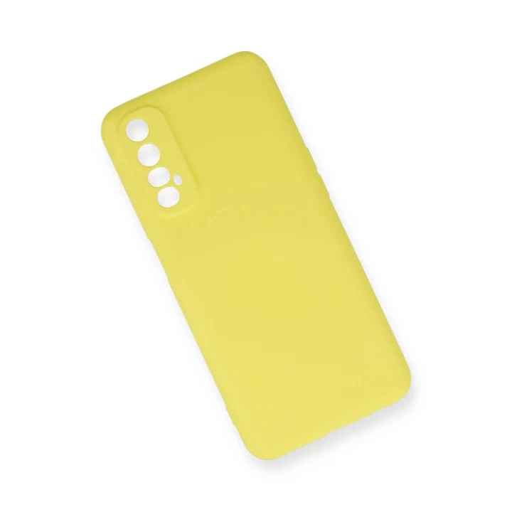 Realme 7 Kılıf Nano içi Kadife Silikon - Sarı