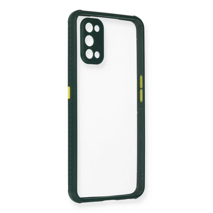 Realme 7 Pro Kılıf Miami Şeffaf Silikon - Koyu Yeşil
