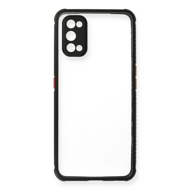 Realme 7 Pro Kılıf Miami Şeffaf Silikon - Siyah