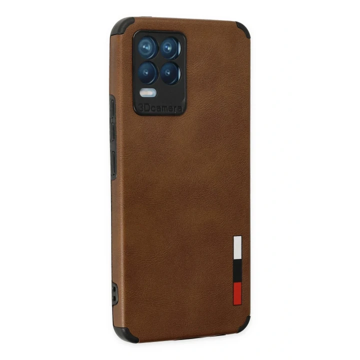 Realme 8 Kılıf Loop Deri Silikon - Kahverengi