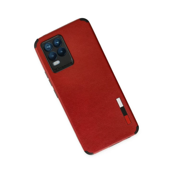 Realme 8 Kılıf Loop Deri Silikon - Kırmızı