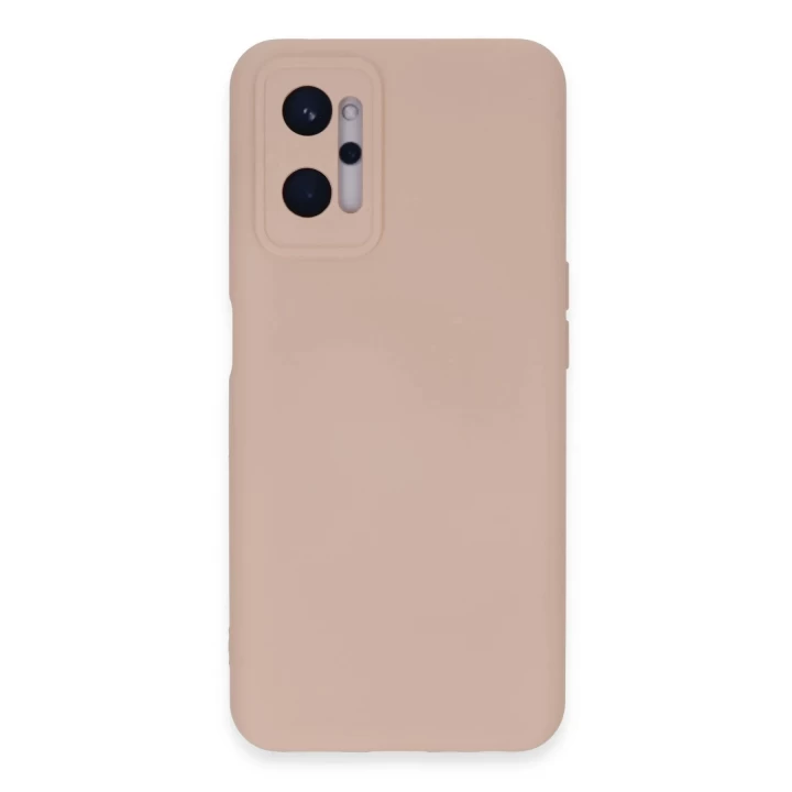 Realme 9i 4G Kılıf Nano içi Kadife Silikon - Pudra