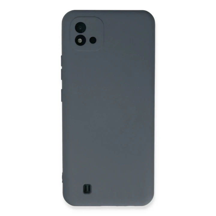 Realme C11 2021 Kılıf Nano içi Kadife Silikon - Gri