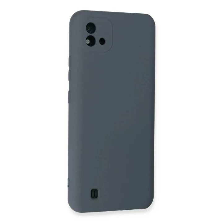 Realme C11 2021 Kılıf Nano içi Kadife Silikon - Gri