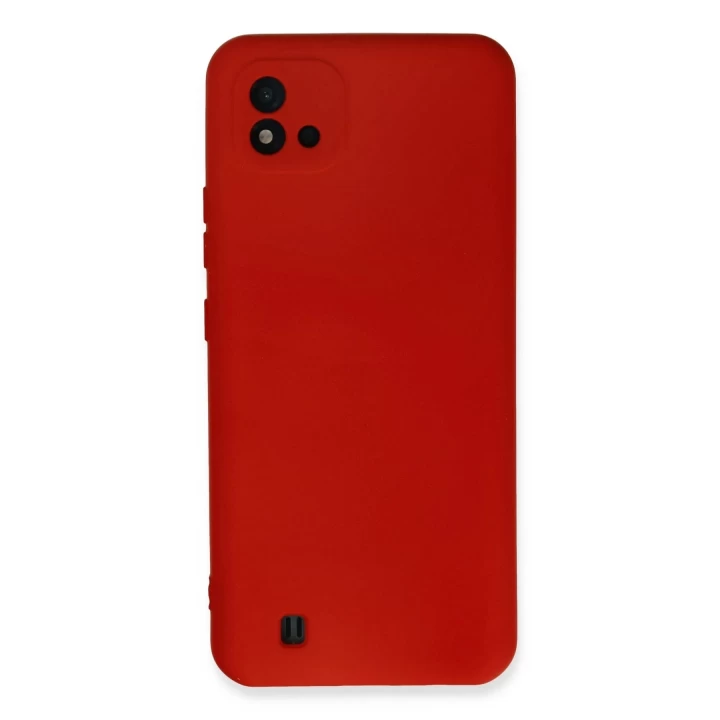 Realme C11 2021 Kılıf Nano içi Kadife Silikon - Kırmızı