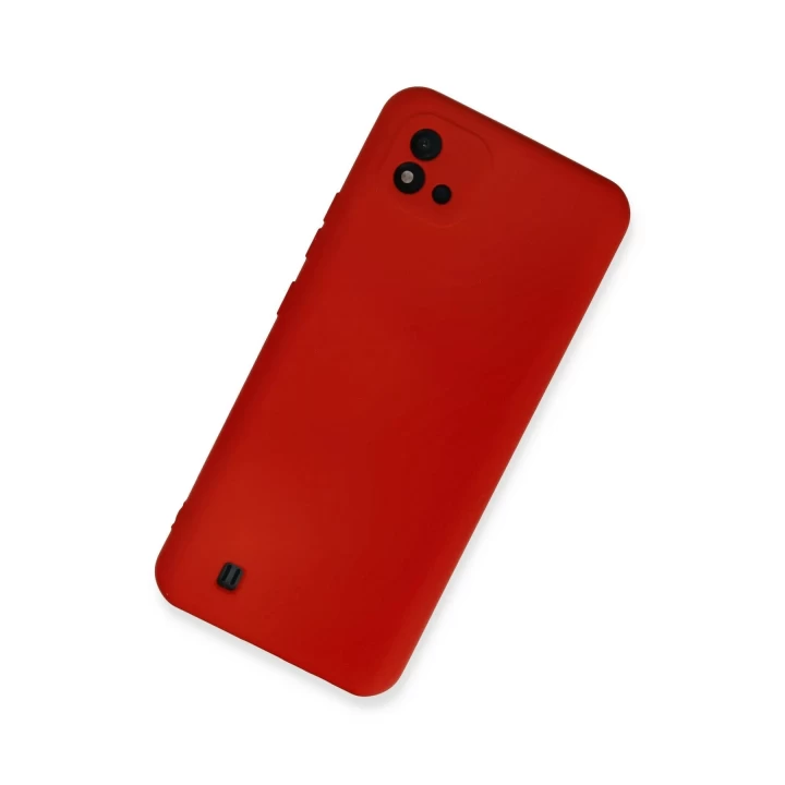 Realme C11 2021 Kılıf Nano içi Kadife Silikon - Kırmızı