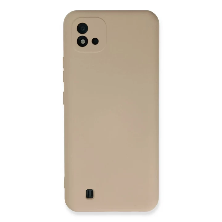 Realme C11 2021 Kılıf Nano içi Kadife Silikon - Pudra