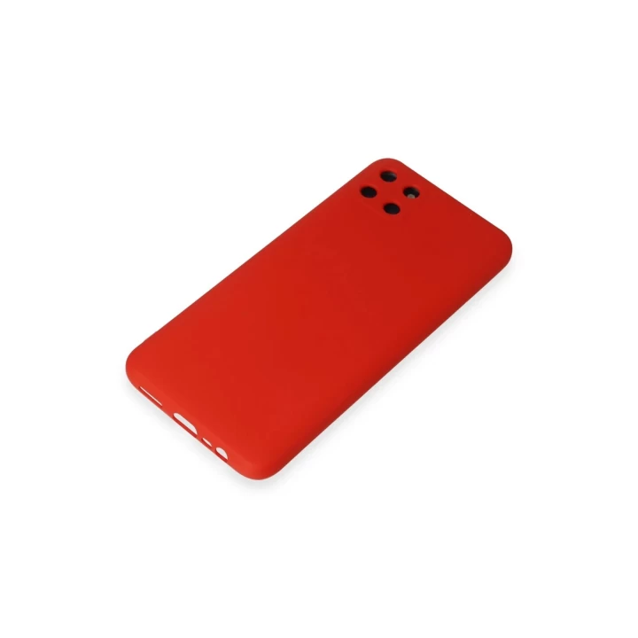 Realme C11 Kılıf Nano içi Kadife Silikon - Kırmızı