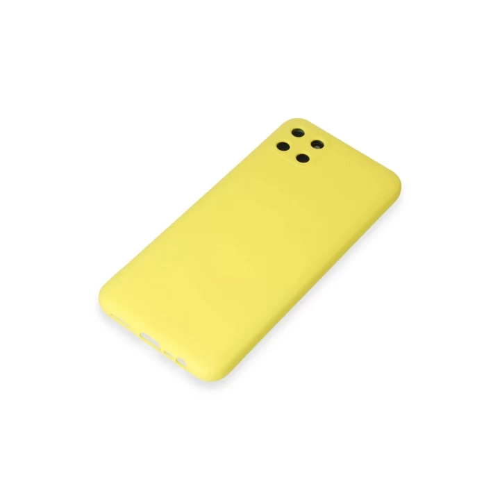 Realme C11 Kılıf Nano içi Kadife Silikon - Sarı